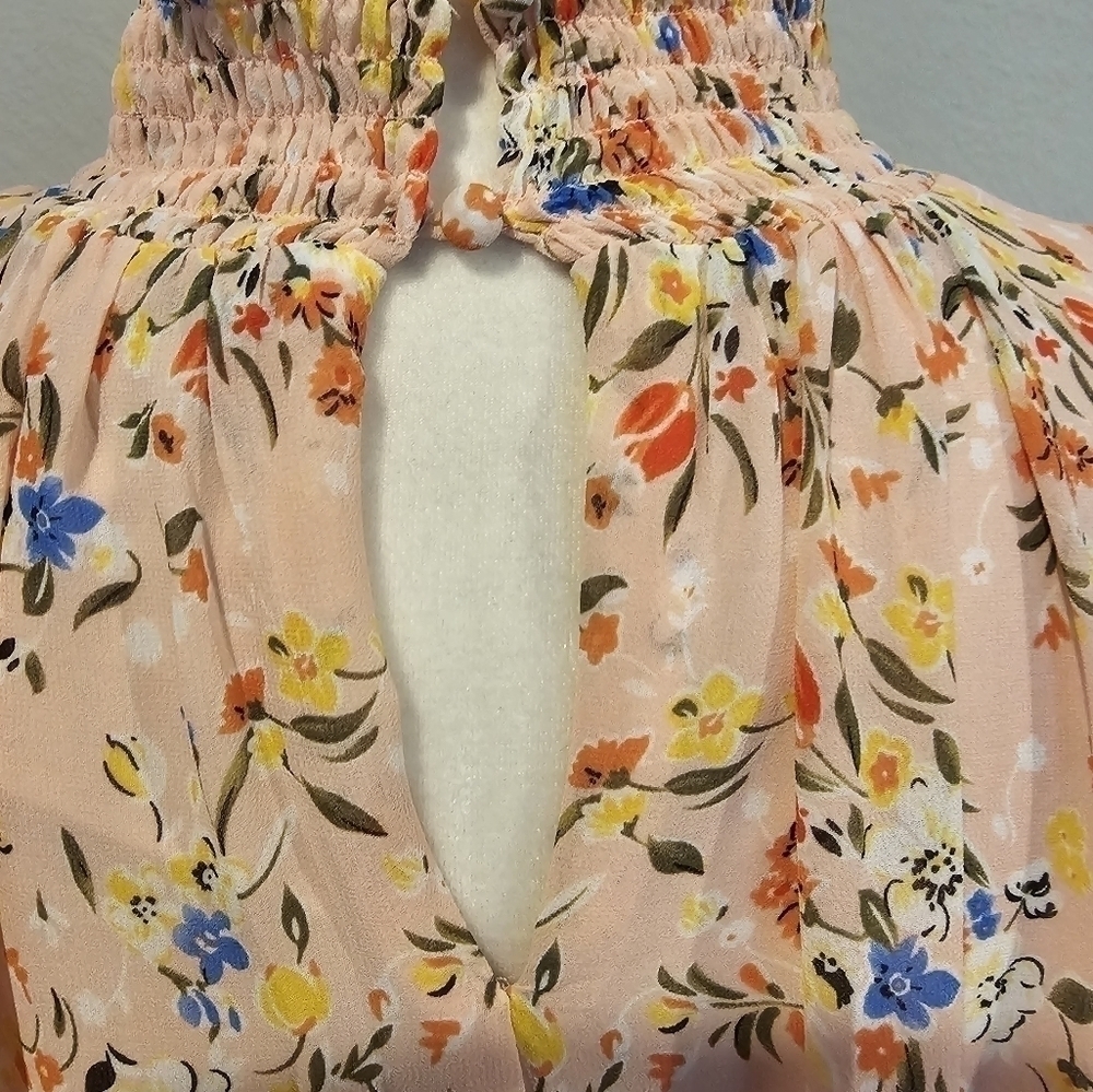 CODE X Mode High Neck Floral Mini Dress Size M NWT - Picture 6 of 14